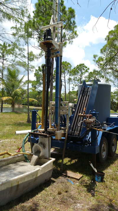 Well drilling field work — Palm Beach County