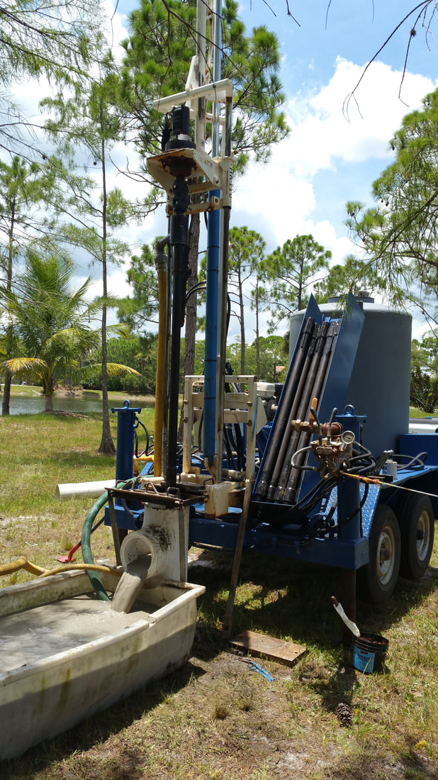 Well drilling field work — Palm Beach County
