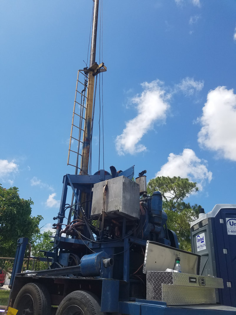 Well drilling field work — Palm Beach County